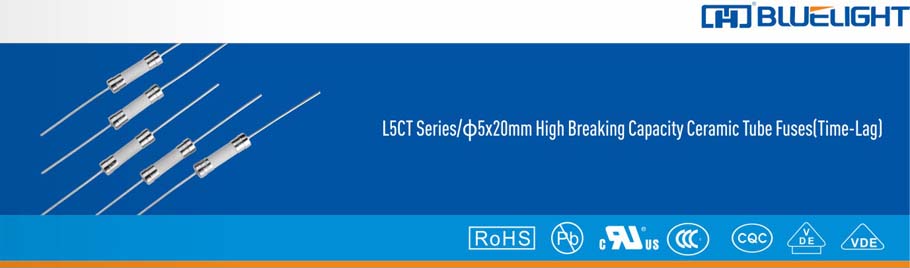 L5CT系列/Φ5X20陶瓷管保險絲(高分斷延時)(圖1) L5CT系列/Φ5X20陶瓷管保險絲(高分斷延時)(圖1)