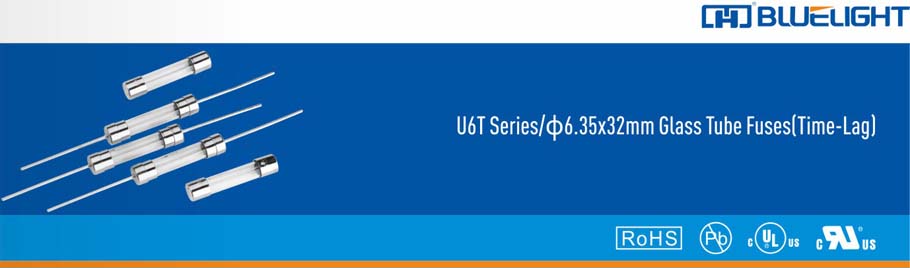 U6T系列/Φ6.35X32玻璃管延時保險絲(圖1) U6T系列/Φ6.35X32玻璃管延時保險絲(圖1)